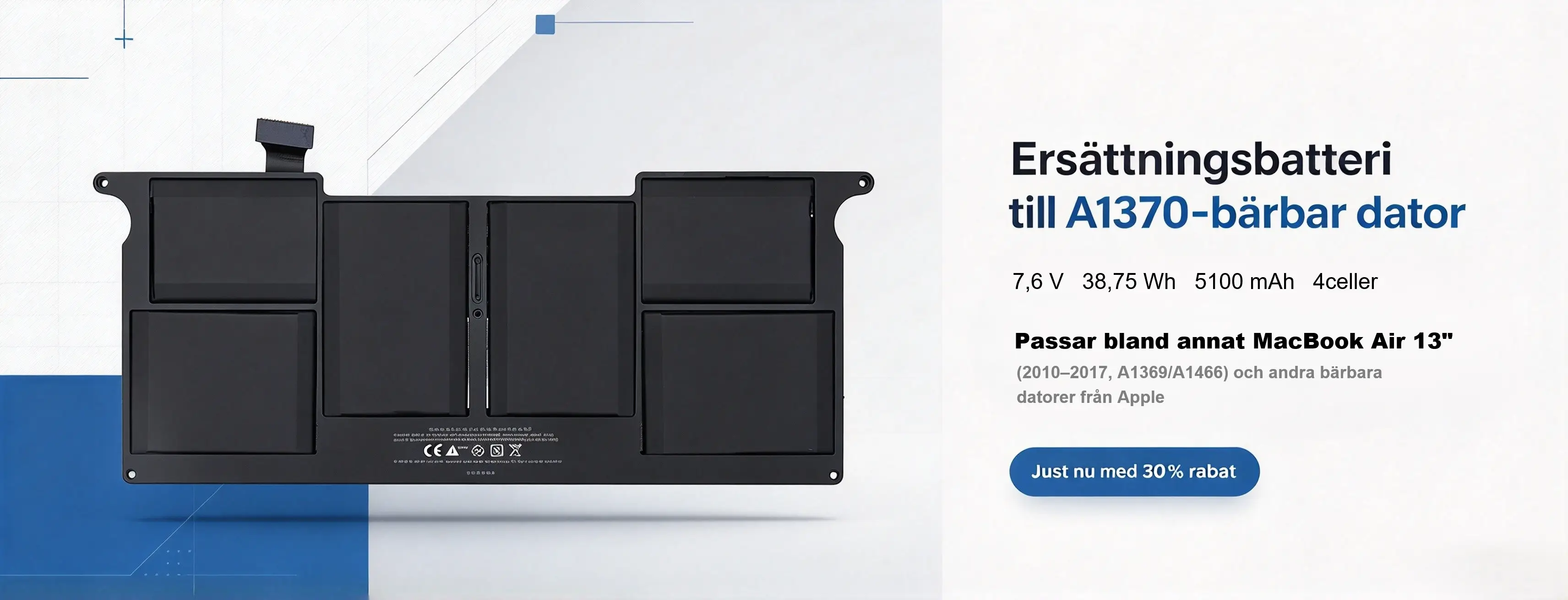 Batteri till APPLE A1370